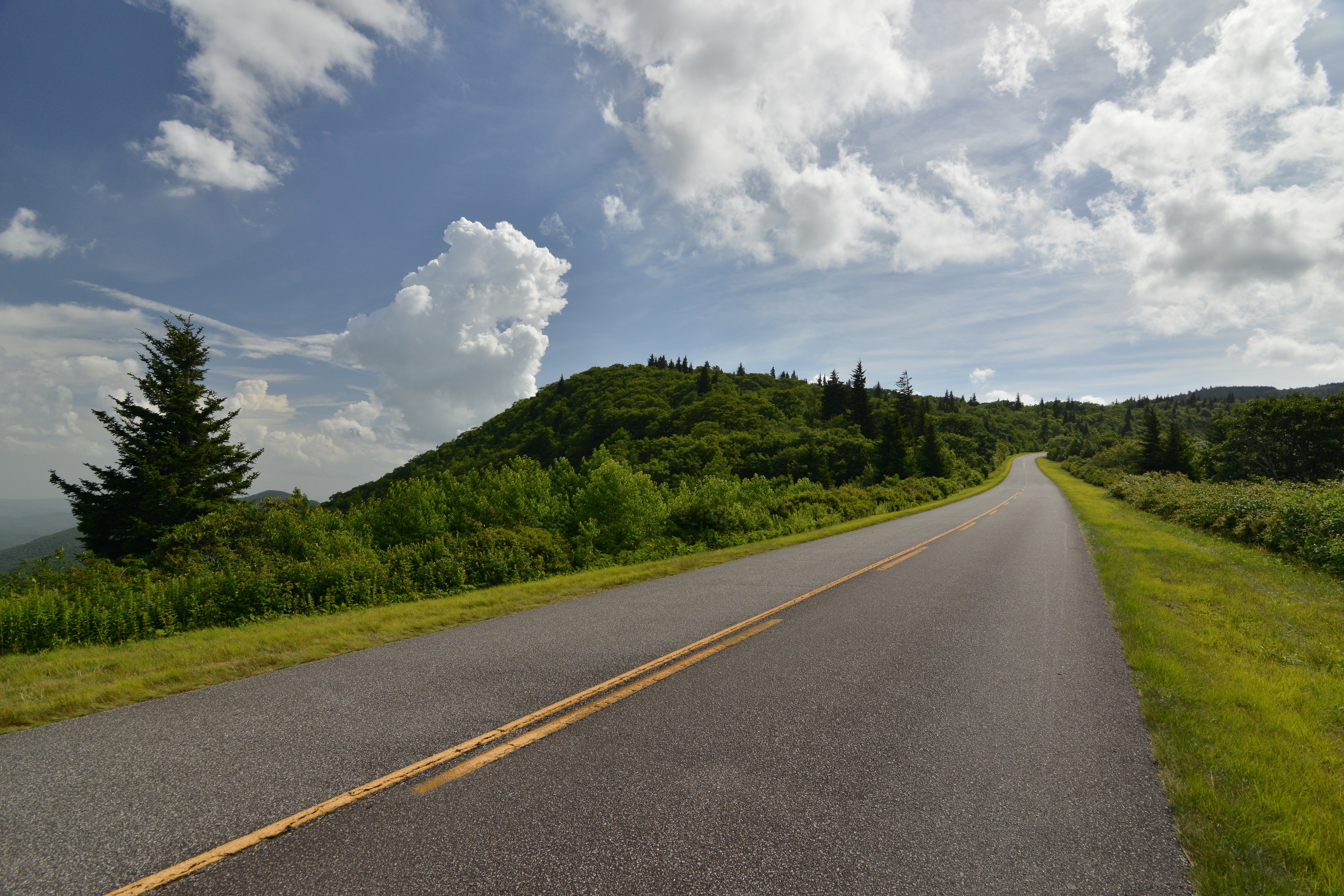 Blue Ridge Parkway in summer