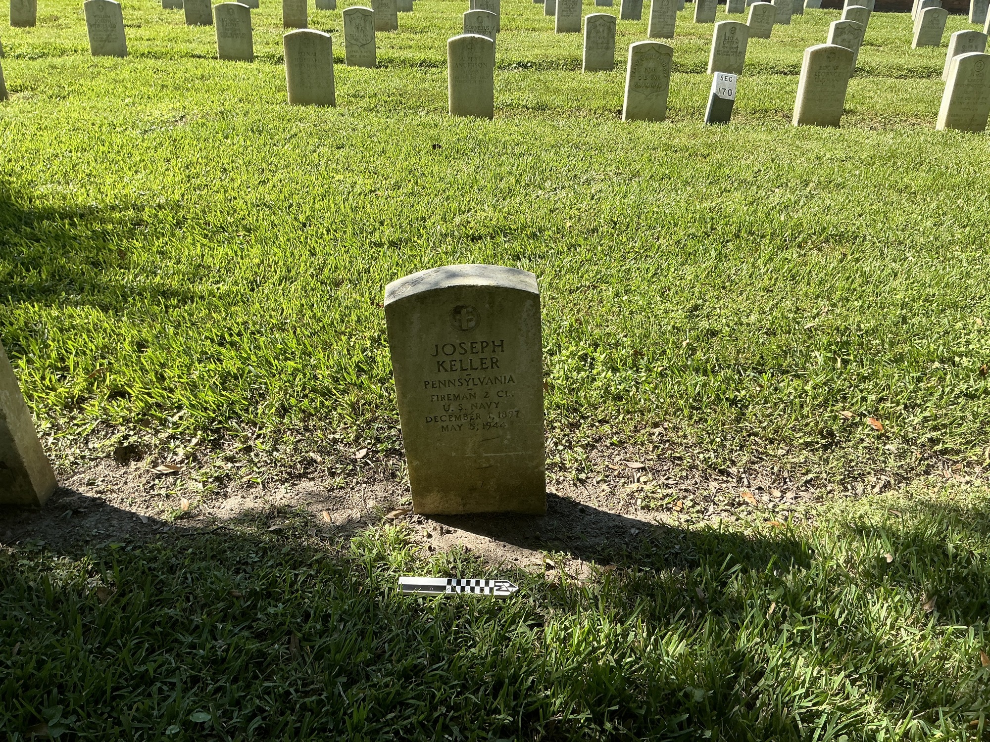 Extra image of upright marble headstone with flat face.
