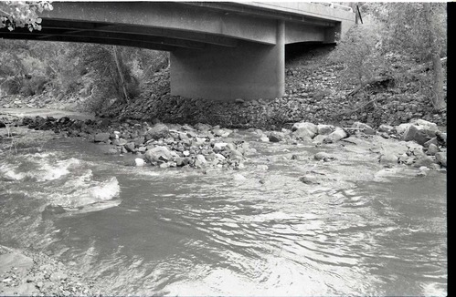 BW Photos of the damage from the Oak Creek flash flood of 1989.