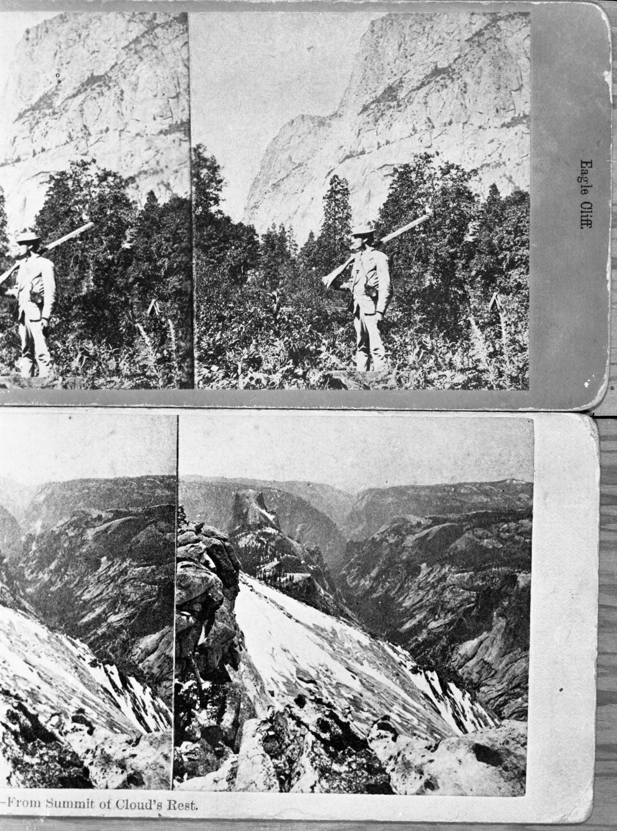 Tenaya Canyon and Three Brothers copied from stereographs.
