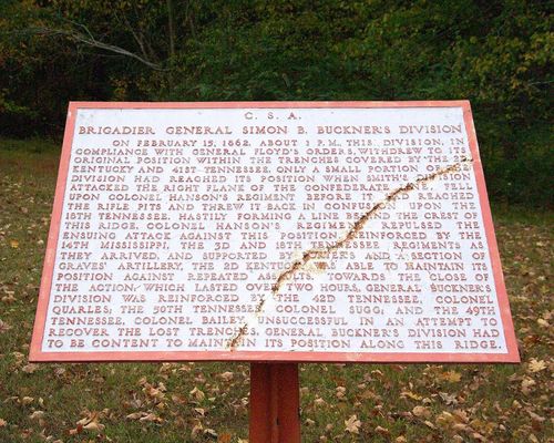 War Department Tablets at Fort Donelson National Battlefield in April 2005