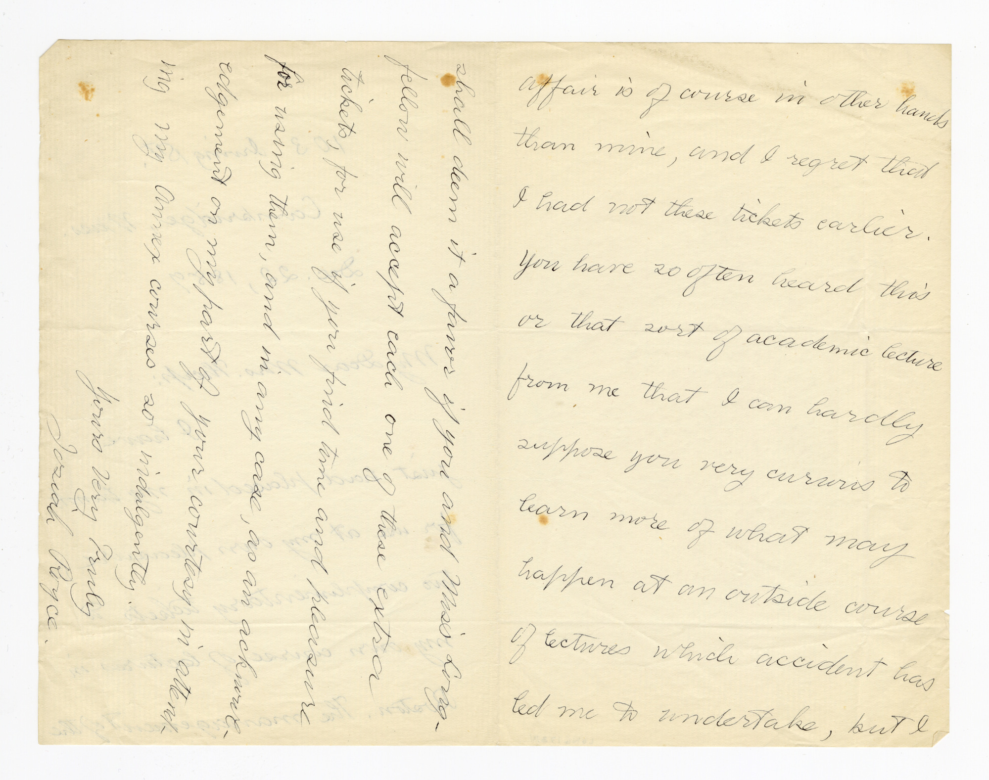 Manuscript letter
