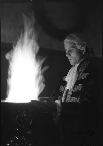 Pete Thomson holding the Wassail Bowl. Copy  Neg: L. Radanovich, 8/94.