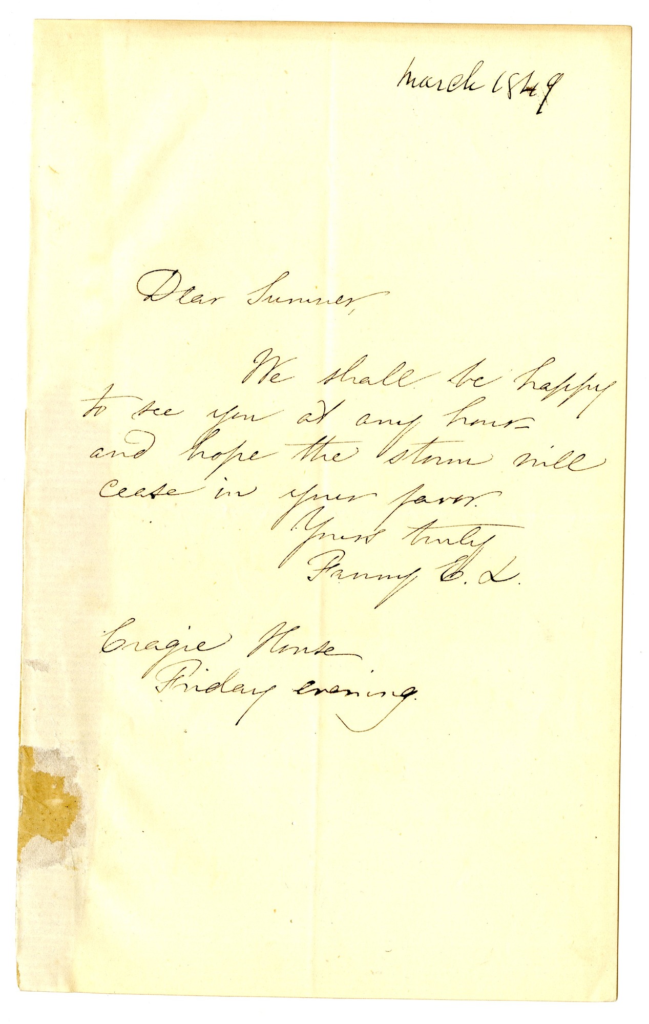Manuscript letter