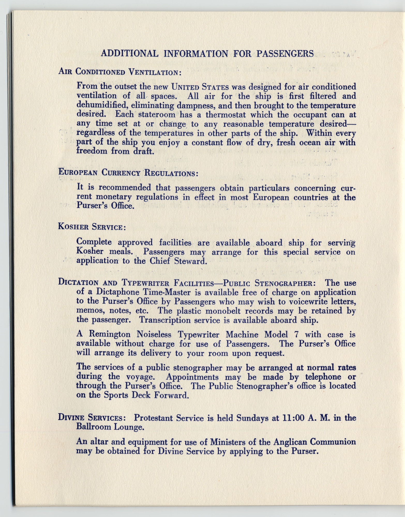 A small booklet with a red and blue striped cover. The booklet has 34 pages and the words are printed in blue ink.