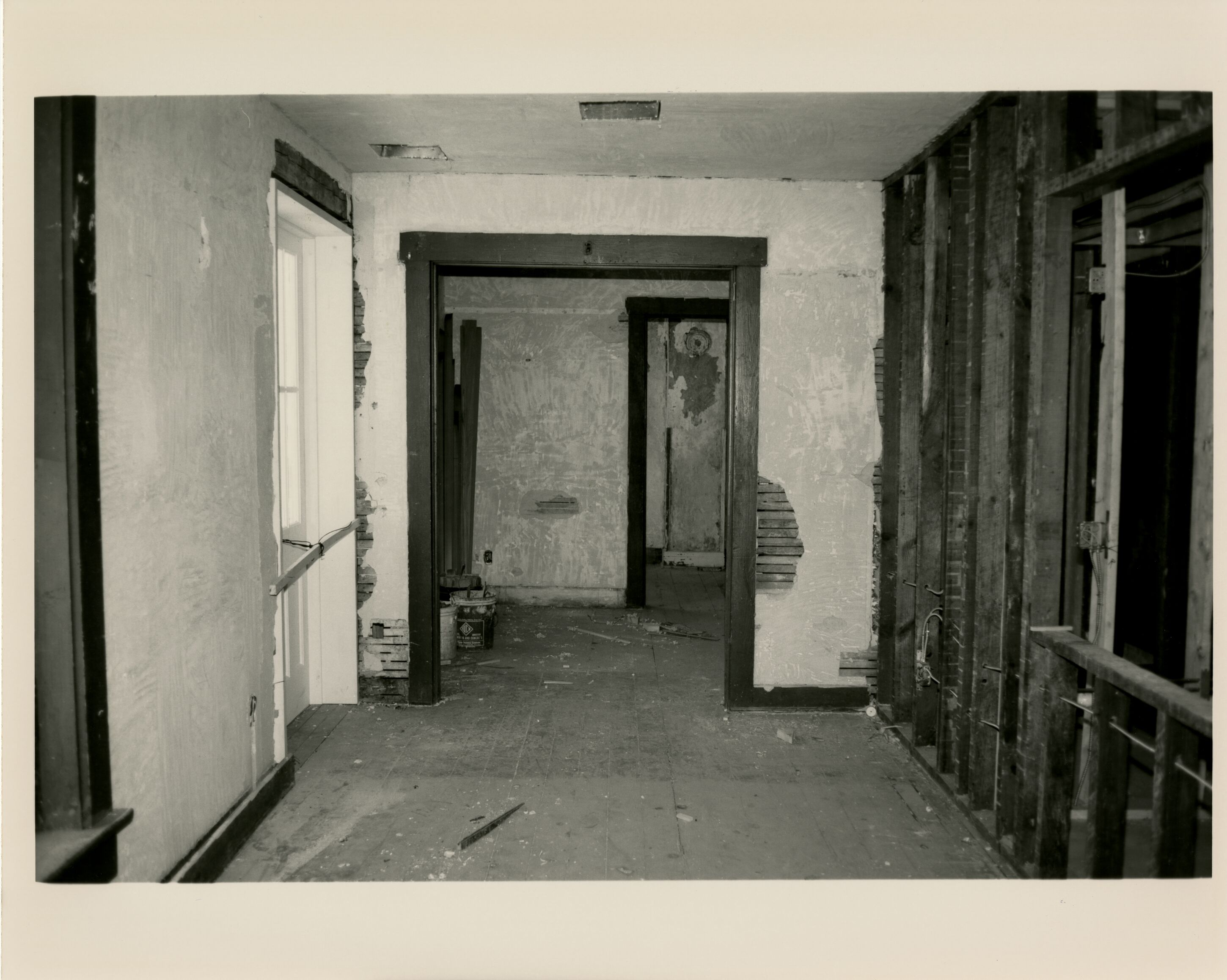Interior of the Wright Cycle Company during restoration