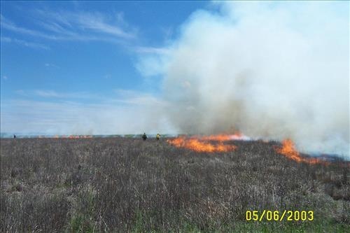 Fort Larned National Historic Site Burn - May 6, 2003