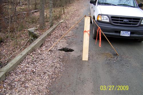 Culvert Collapse on Mawavi Road at Prince William Forest Park in March 2009