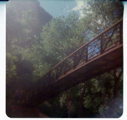 Railing and underside of the new Grotto footbridge.