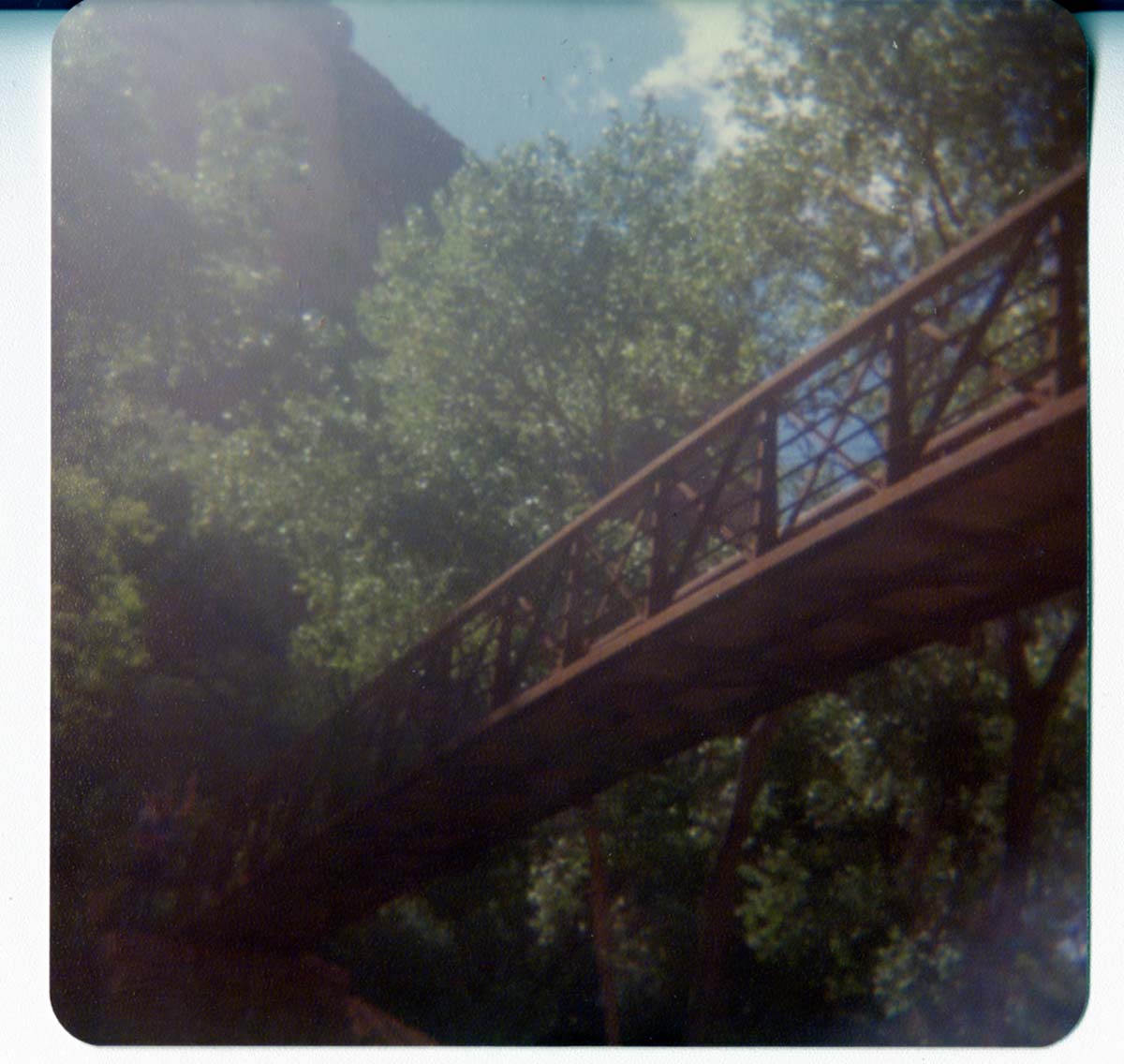 Railing and underside of the new Grotto footbridge.