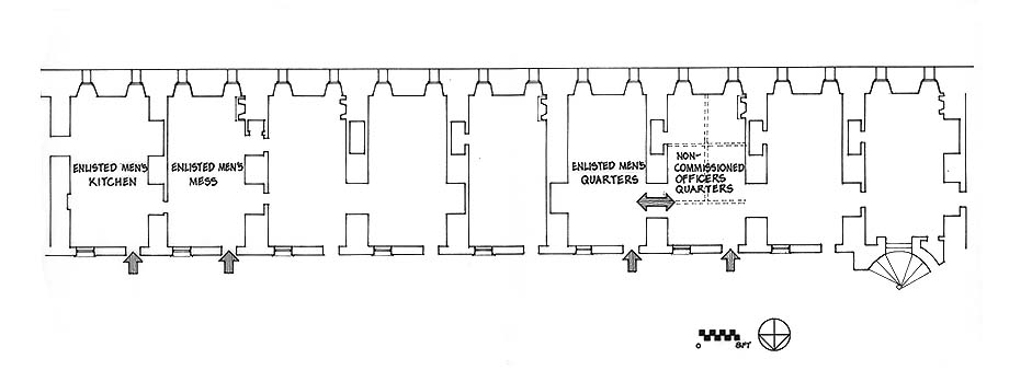 Interpretive Period: 1861-1868. Illustration depicts the Visitor circulation drawing - third tier of Fort Point.