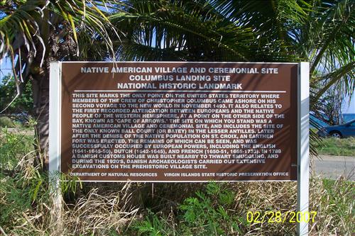 Columbus landing and ball court site at Salt River Bay National Historical Park and Ecological Preserve in February 2007