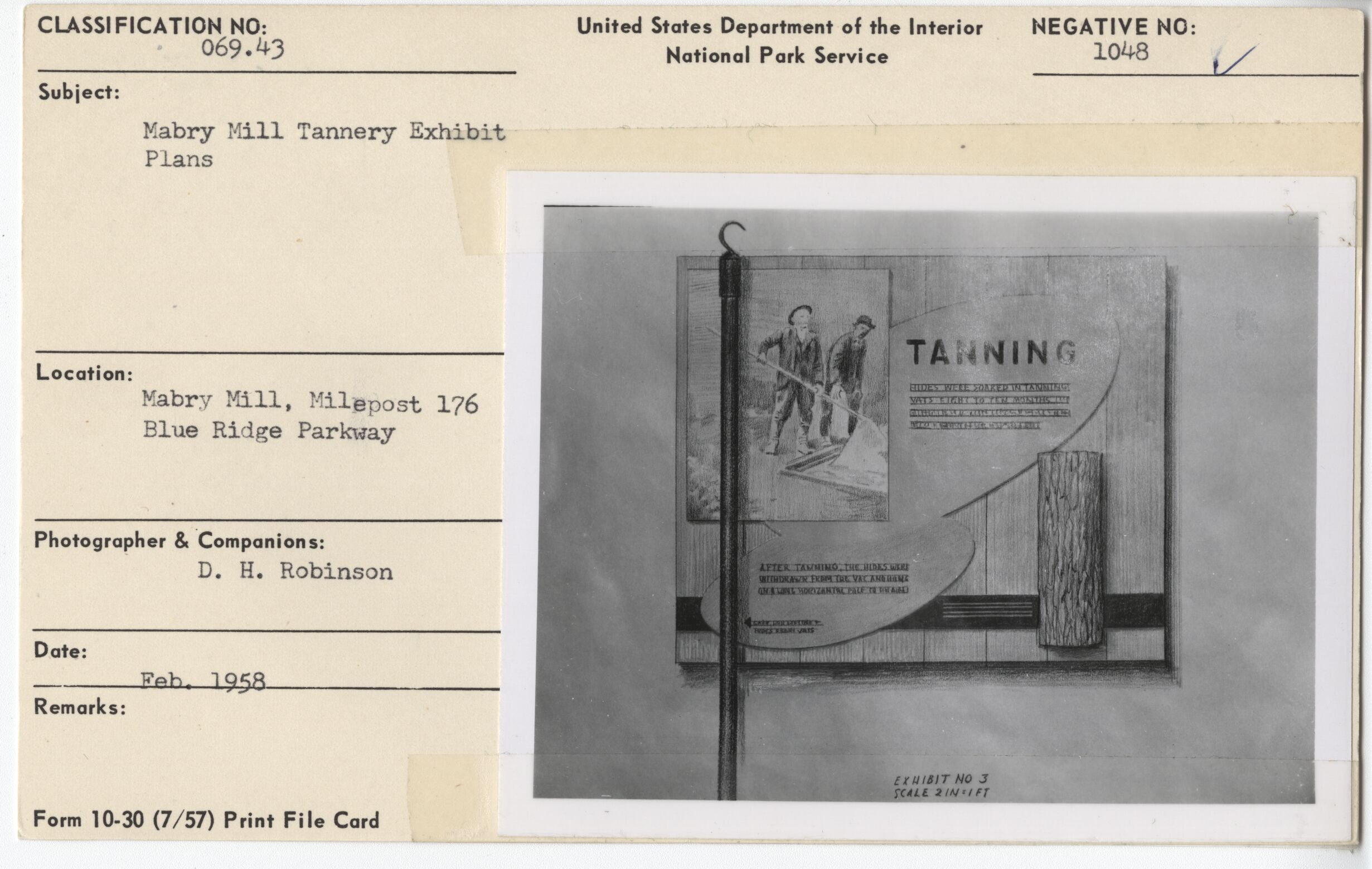 Mabry Mill Tannery, Exhibit Plans