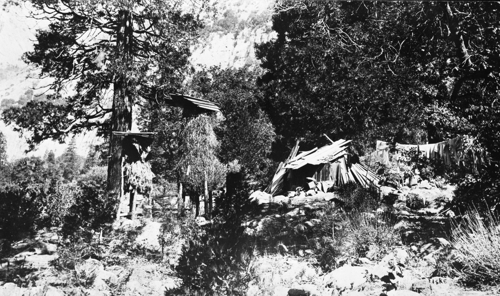 Old Native American Village in Indian Canyon; Original by Fiske