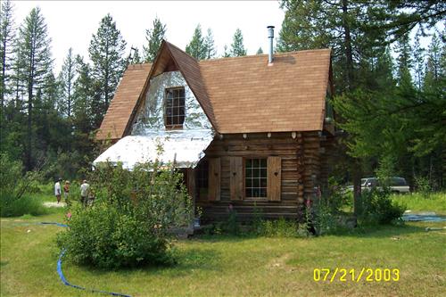 Hazardous fuels reduction around cabins during Wedge Fire, Glacier National Park