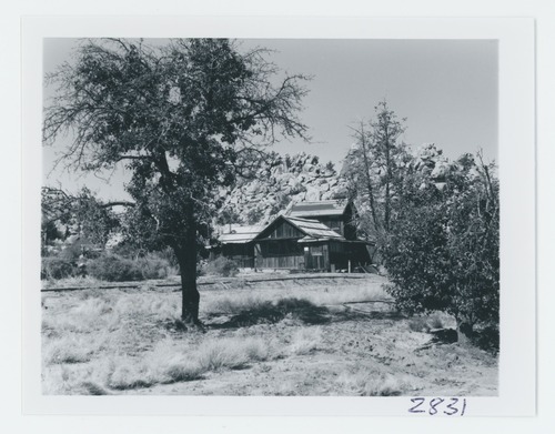 Black and white image of scenes along trail at Keys Ranch