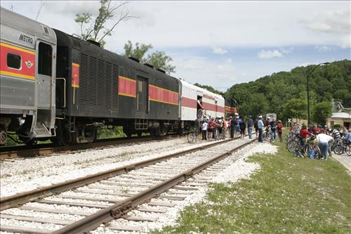 Cuyahoga Valley Scenic Railroad, Loading and Unloading Bikes From Train