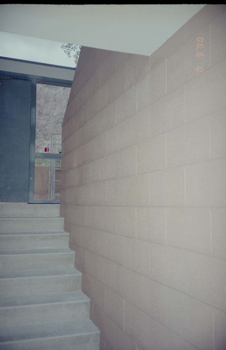 Park Headquarters Renovation: stairs to northwest exterior door, view from lower level.