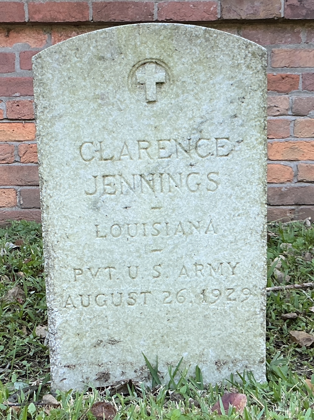 Front of upright marble headstone with flat face.
