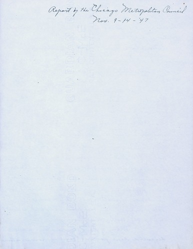 National Council of Negro Women Meeting Minutes, 1947