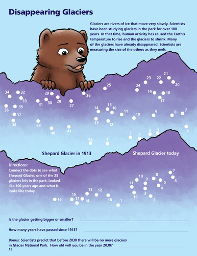 A dot-to-dot about Disappearing Glaciers