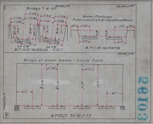 56103.LB--clearance sketches--Structures less than 8 feet from center line of track or less than 22 feet above top of rail [Group 09]