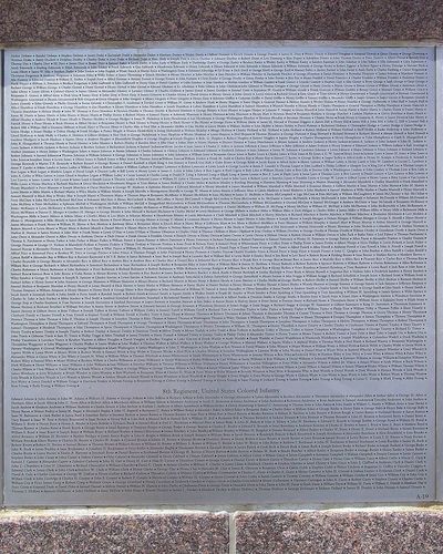 8th Regiment, United States Colored Troops Memorial Plaques at African American Civil War Memorial in May 2005