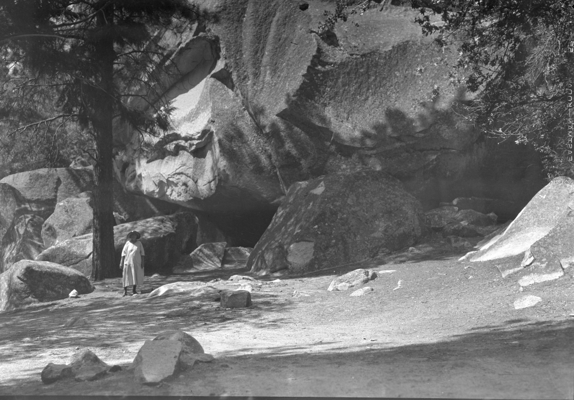Native American cave on new Native American Village site - 1927
