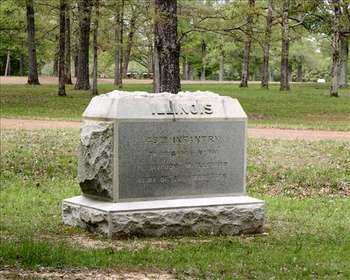 43rd Illinois Infantry Monument at Shiloh National Military Park in May 2004
