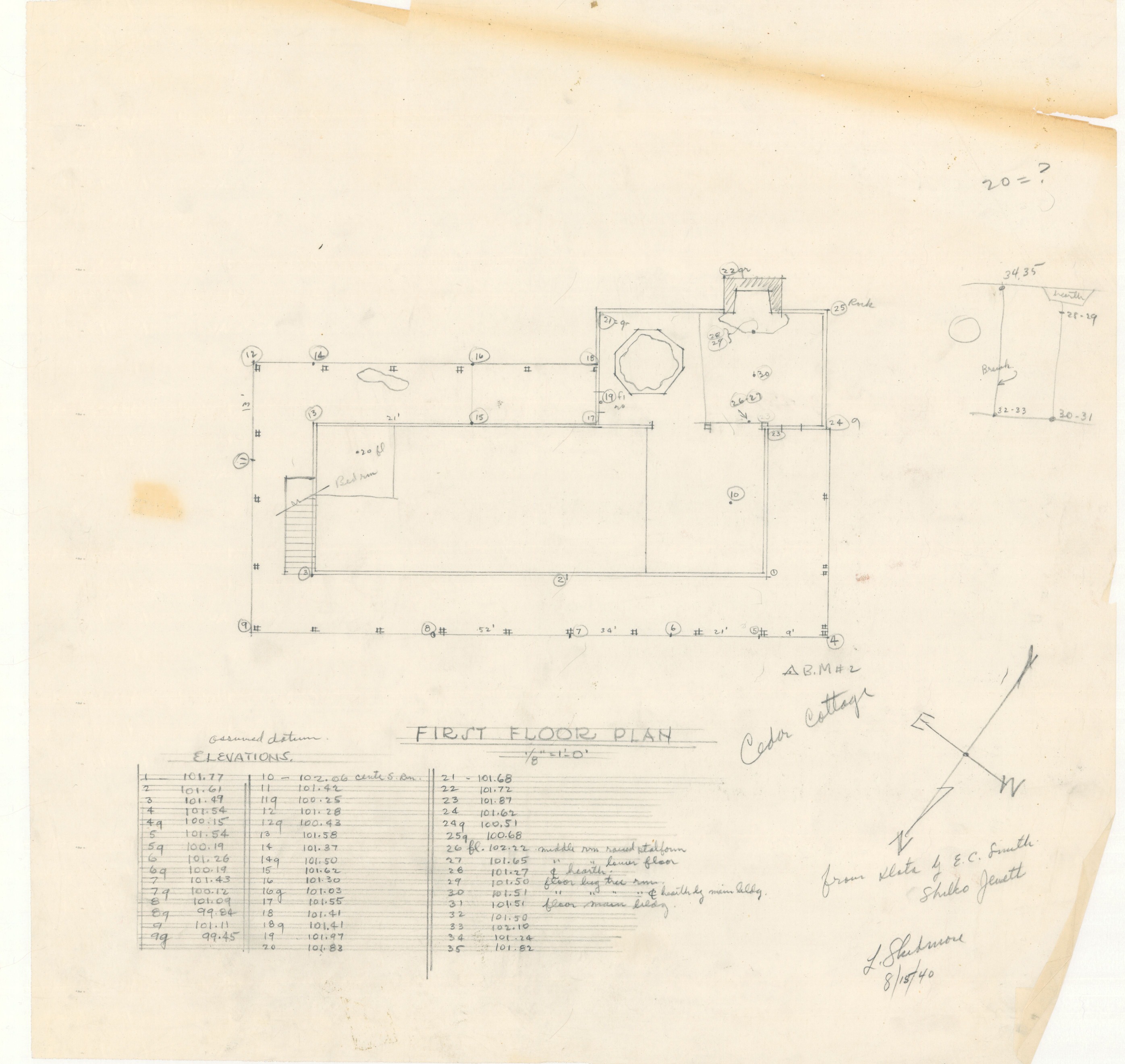 Cedar Cottage First Floor Plan