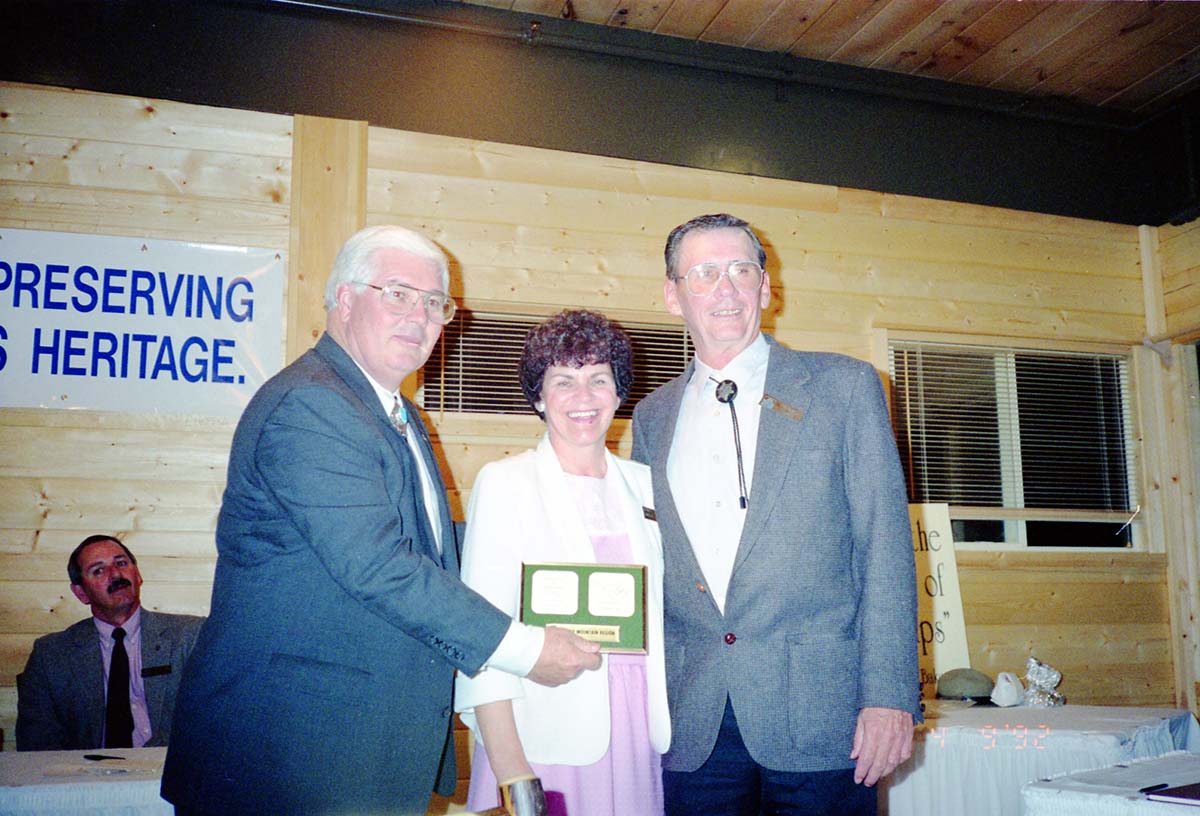 Color Photos of awards ceremony.