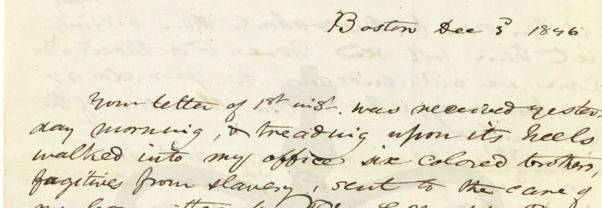 The first few lines of a handwritten letter from December 3, 1846.