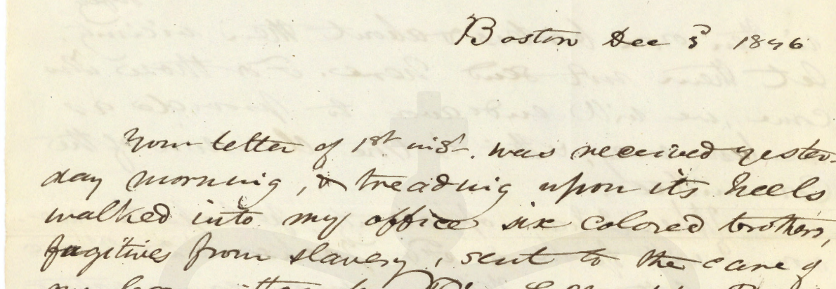 The first few lines of a handwritten letter from December 3, 1846. 