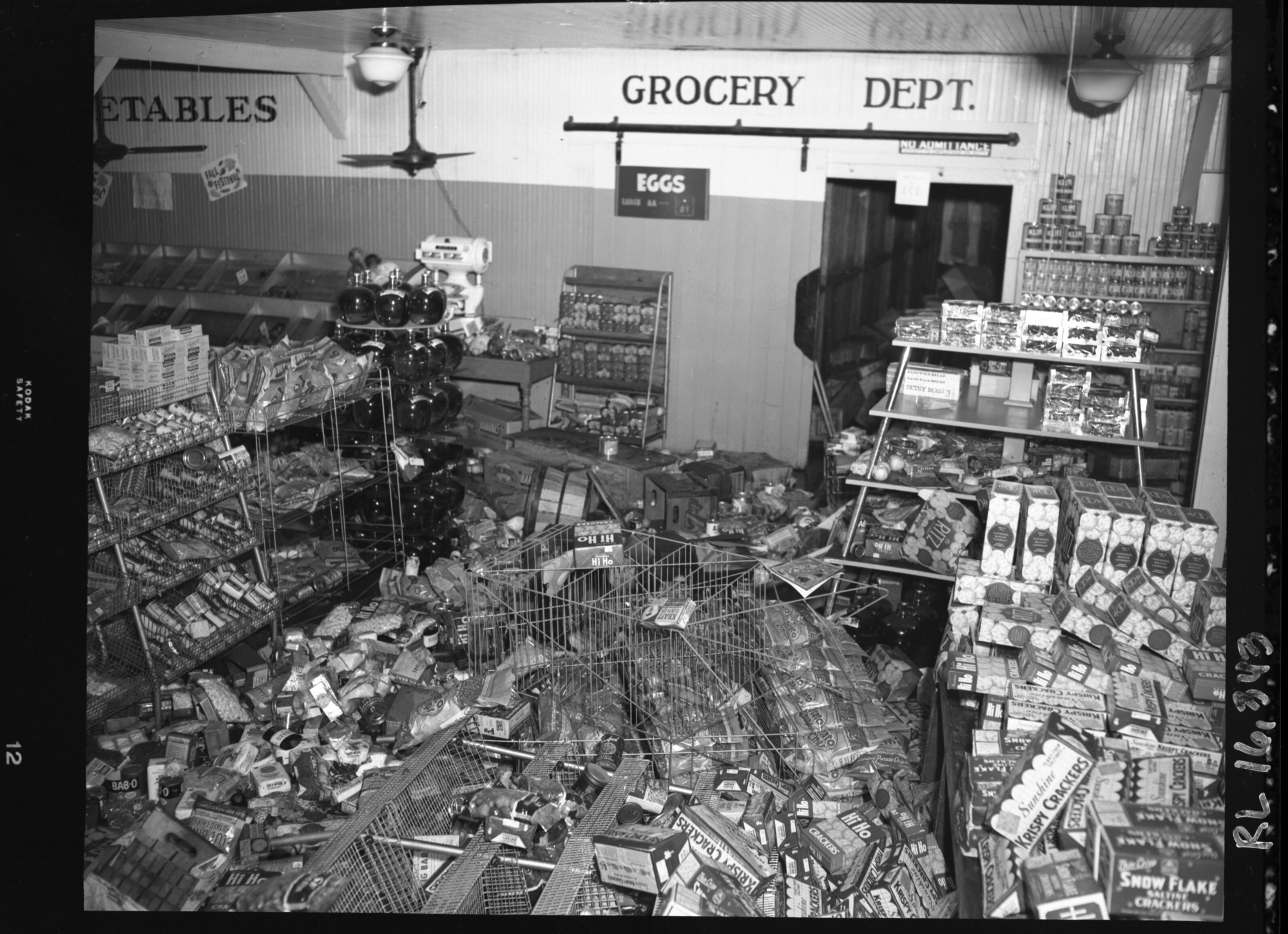Flood Damage to Interior of Village Store