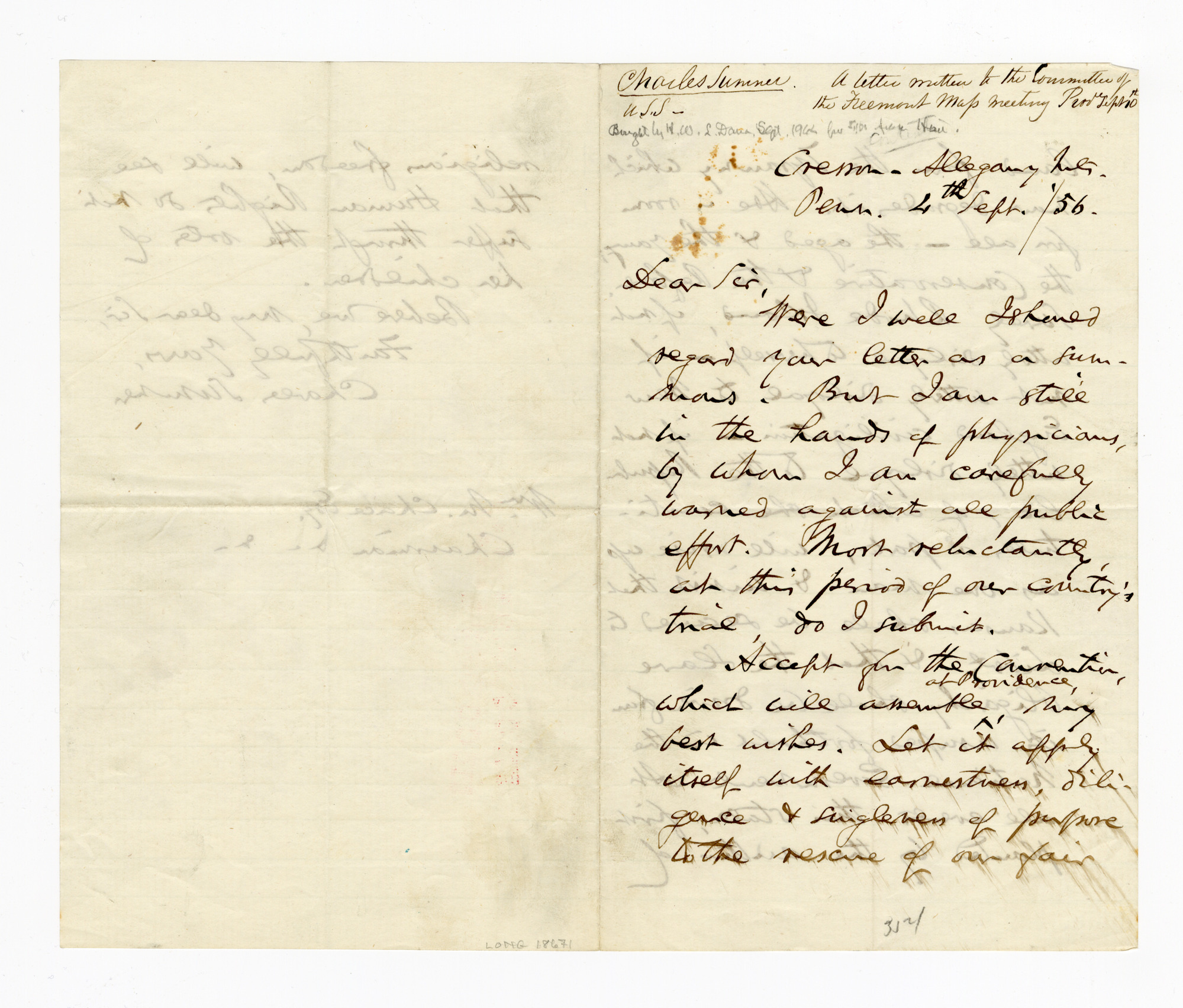 Manuscript letter