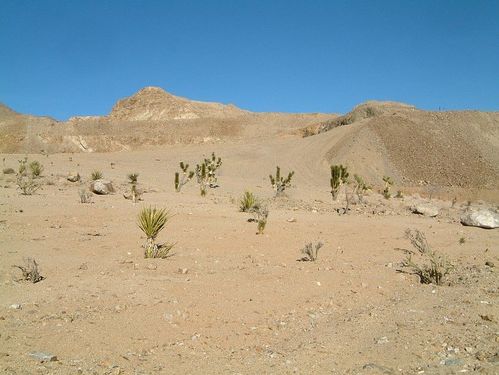 Morning Star Mine, an abandoned open pit gold mine with large waste rock piles.