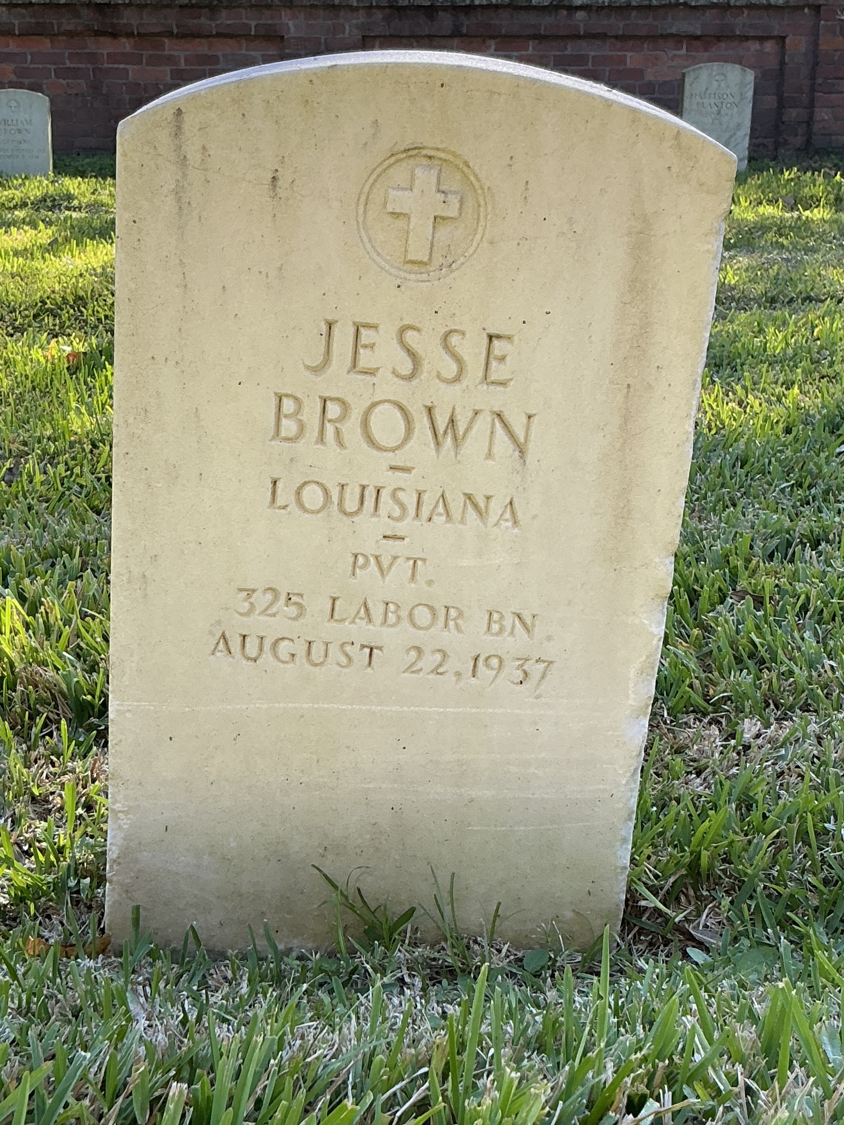 Front of upright marble headstone with flat face.