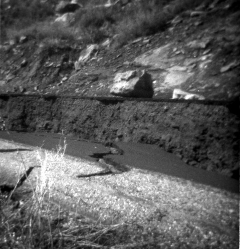 BW photos of rock slides in Kolob Canyons - 110mm.