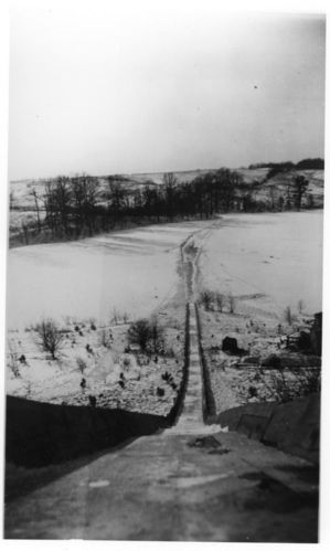 Virginia Kendall State Park Historic District, historic photos of toboggan run at Kendall Lake