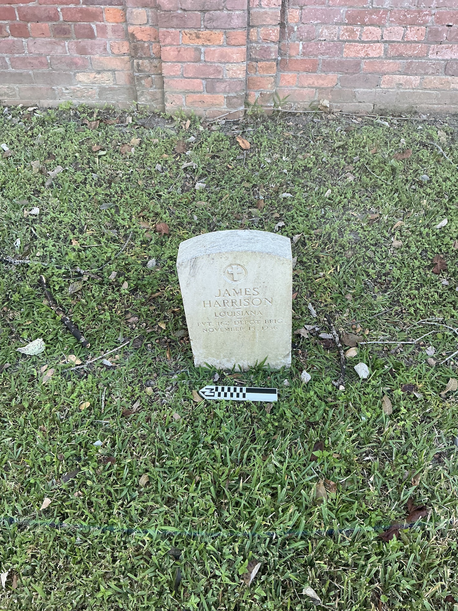 Extra image of upright marble headstone with flat face.