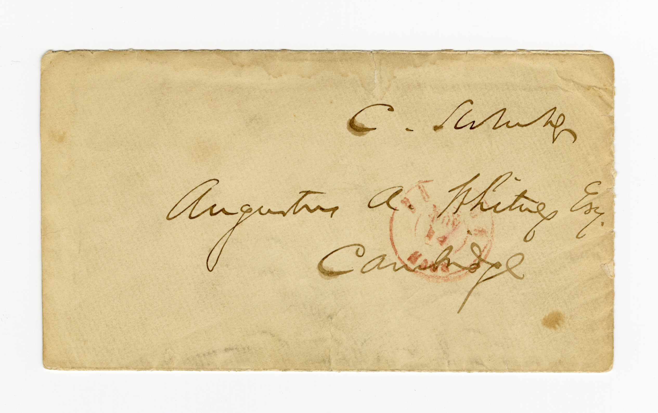 Manuscript letter envelope