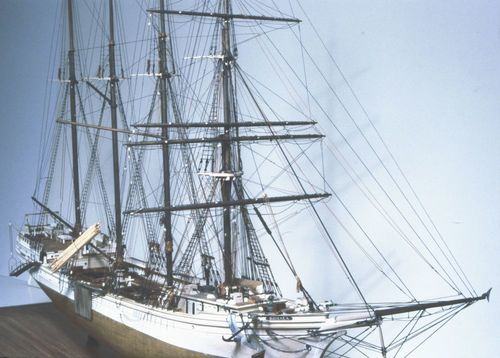 Finished model of Kohala (built 1901; barkentine, 4m), 1983 April-May