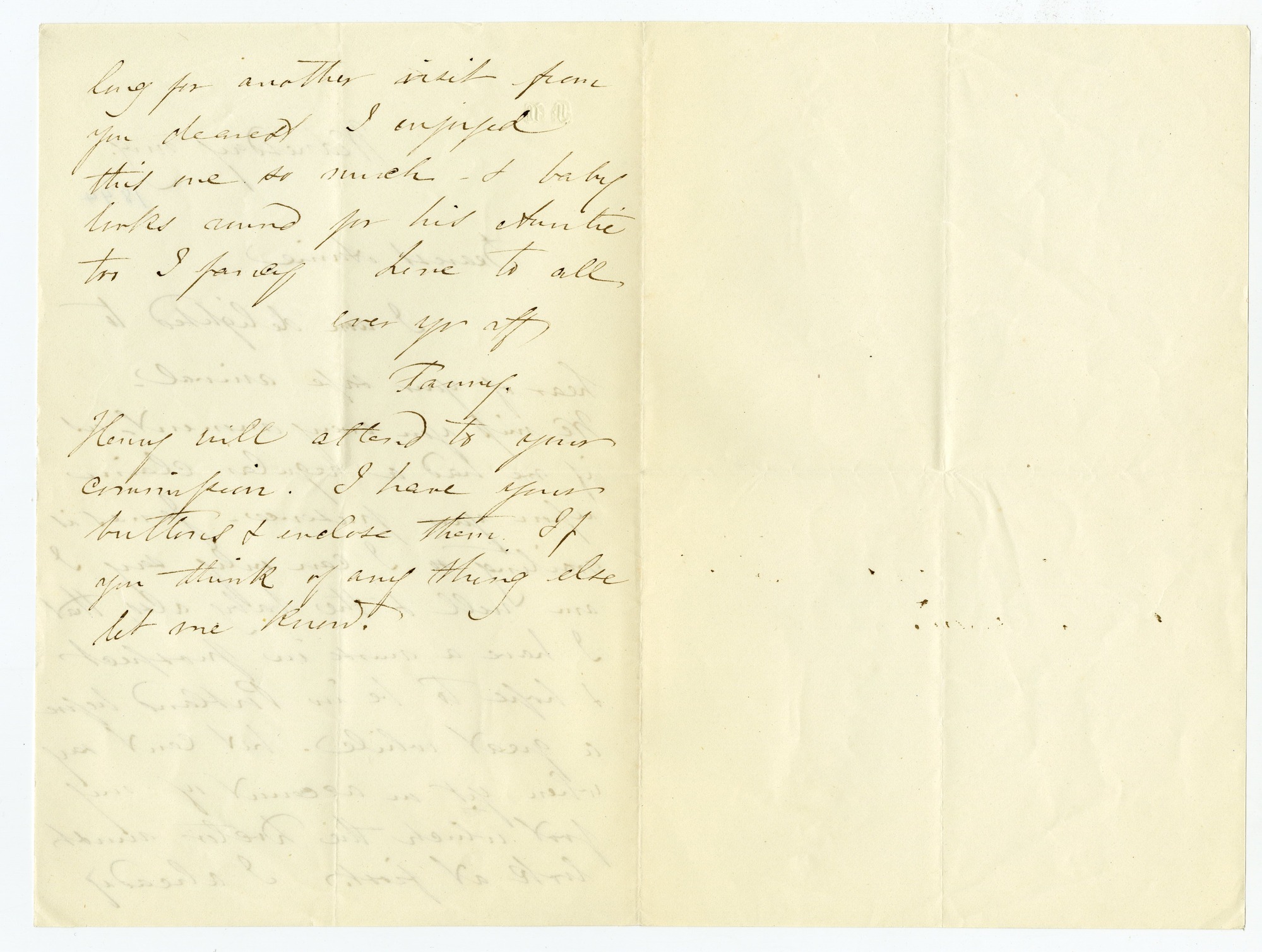 Manuscript letter