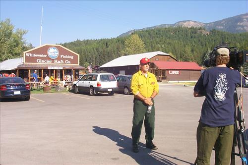 Media coverage of Robert Fire, Glacier National Park, 2003