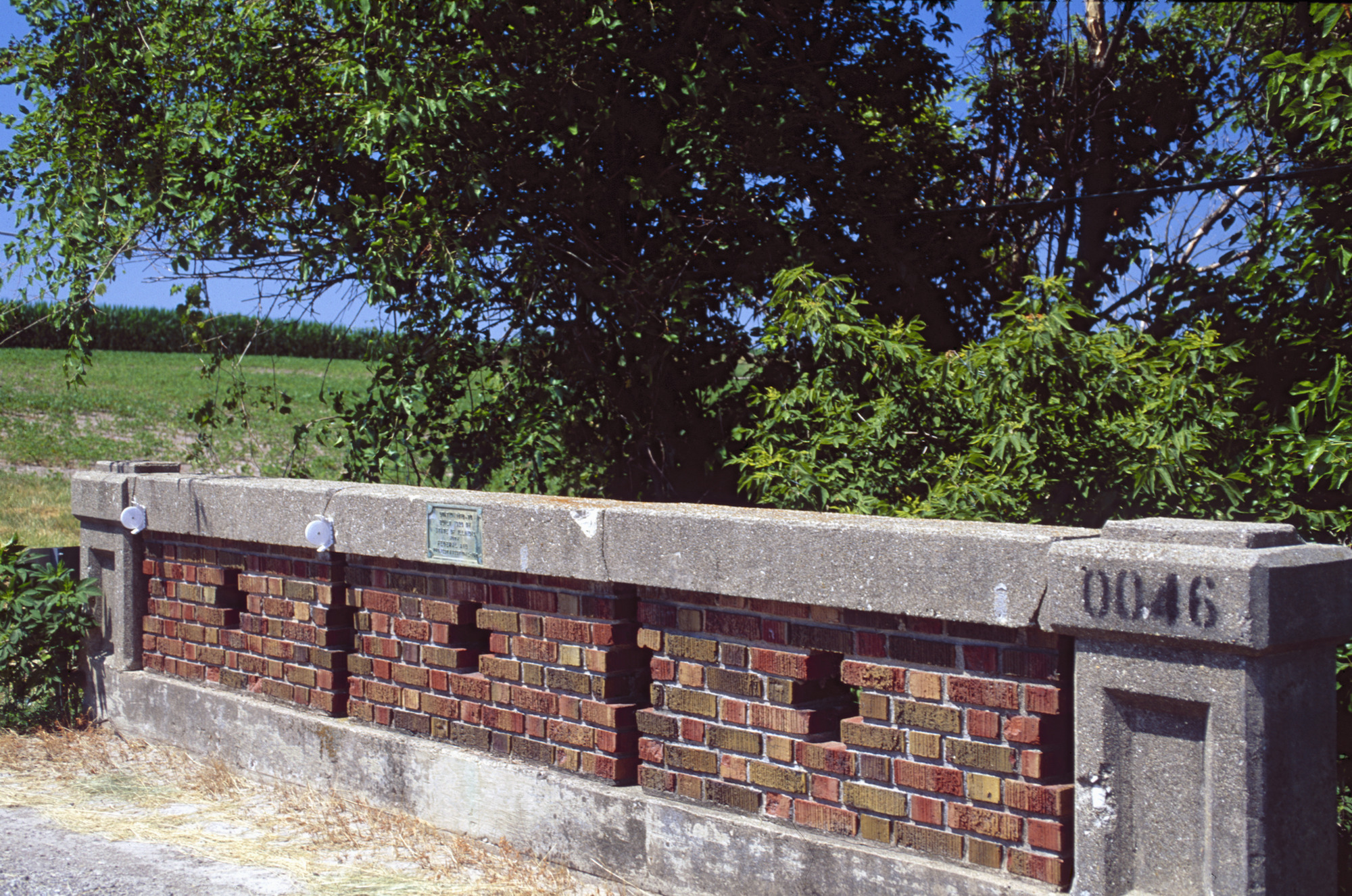 Lost brick bridge on Shearles Branch N. of Nilwood (N. of RR trestle).