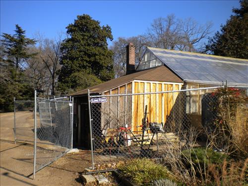 Kenilworth Aquatic Gardens Historic Greenhouse Repair - 50 percent completion December 22, 2010