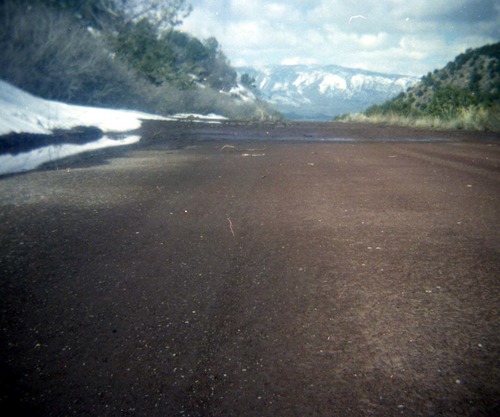 Color Photos of rock slides in Kolob Canyon.
