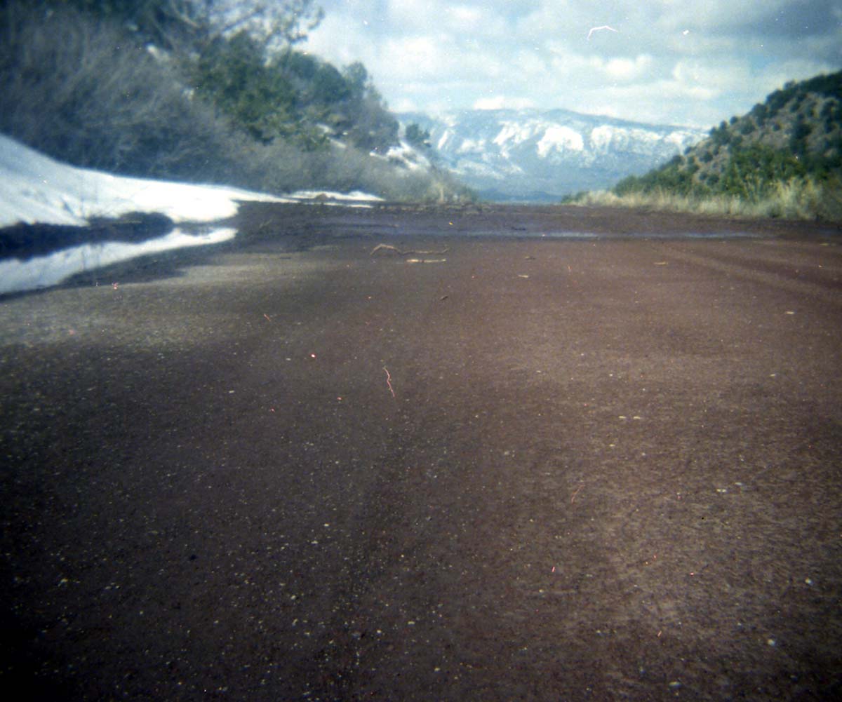 Color Photos of rock slides in Kolob Canyon.