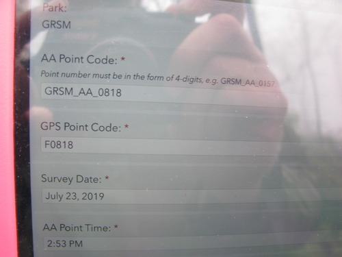 GRSM Accuracy Assessment. Plot Code: GRSM_AA_0818_1