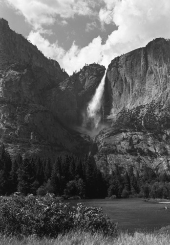 Yosemite Falls from the Valley floor.